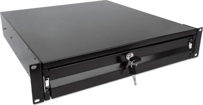 Sirtar me bravë Intellinet Rack 2U, 19", 466 x 483 x 89 mm, i zi