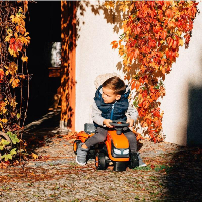Traktor lodër Falk Kubota Ride-on, me rimorkjo, për kalamaj 1–3 vjeç, portokalli