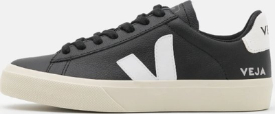 Atlete VEJA Campo Leather, lëkurë natyrale, taban gome, të zeza