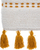Tapet banjoje 5five Simply Smart POMPOM, pambuk 100%, 50 x 75 cm, i bardhë me të verdha në detaje