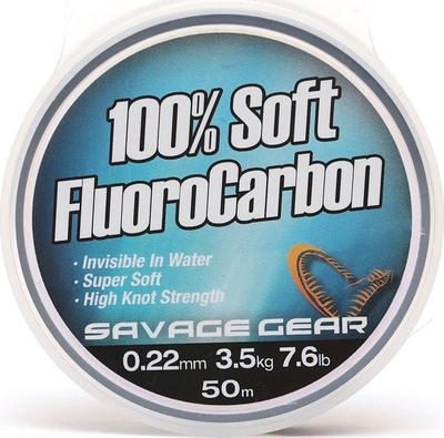 Fije peshkimi Savage Gear 100% Soft Fluorocarbon, 0.92mm 40.5kg, 15m, transparente