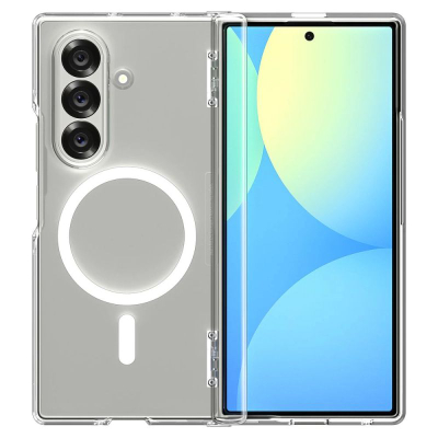 Maskë telefoni Spigen Ultra Hybrid Pro MagSafe për Samsung Galaxy Z Fold7, transparente, e bardhë