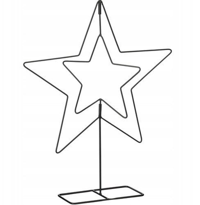 Stendë dekorimi Edelman Star, metal, 50 cm, e zezë