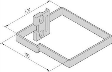 Aksesor rack Schroff VARISTAR 23130-341, sythe kabllosh çelik 100 x 100 mm, set 4 copë, ngjyrë argjendtë