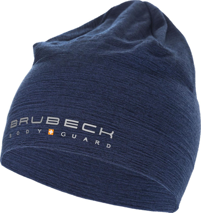 Kapelë Brubeck HM10180, lesh merino me dy shtresa, unisex, blu marinë S/M