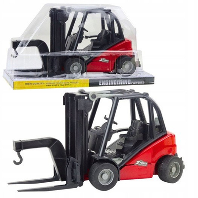 Lodër karrocë ngritëse LeanToys, model forklift, e kuqe