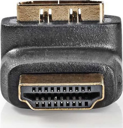 Adapter HDMI Nedis, kënd 270°, gold plated, i zi