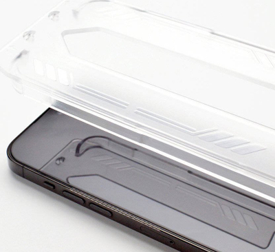 Xham mbrojtës Wozinsky Premium Glass për iPhone 14 Pro Max, 9H, me kornizë montimi, i zi