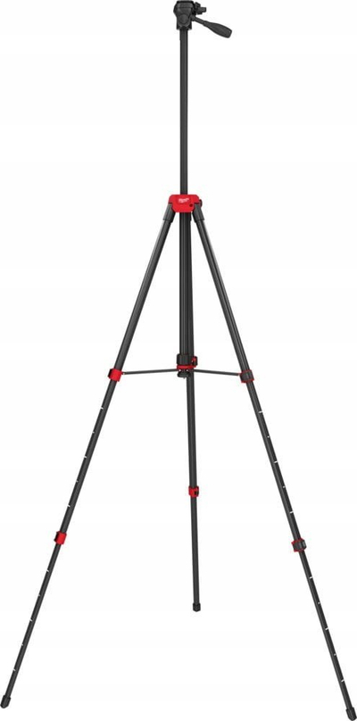 Tripod lazeri Milwaukee TRP180, lartësi 72 cm gjer në 1.80 m, për nivelues lazer, i zi me të kuqe