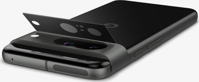 Mbrojtëse xhami për kamerën Spigen Glas.tR EZ Fit Optik, për Google Pixel 8, 2 copë, e zezë