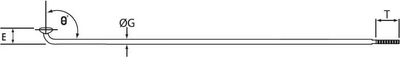 Spica biçiklete Cn Spoke 134T, 296mm, çelik inox 2.3-2.3-2.0, argjendi