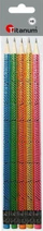 Lapsa me gomë Pencils With Eraser, set 5 copa, fortësi HB, shumëngjyrëshe