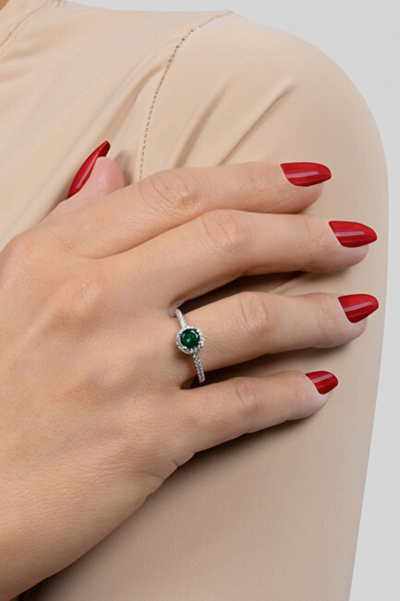 Unazë Brilio Silver Charming RI054WG, argent, me zirkon, argjendi
