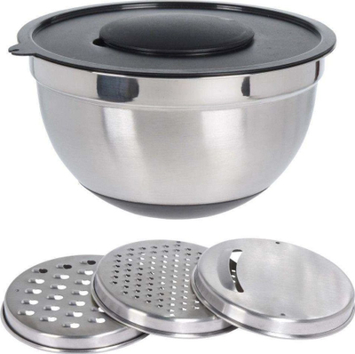 Set kuzhine Excellent Houseware Kitchen, tas inoksi 26 cm 4.5L, 3 rende, ngjyrë argjendtë