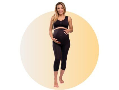 Legginsa shtatzënie Carriwell, 3/4, potporne, e zeza M