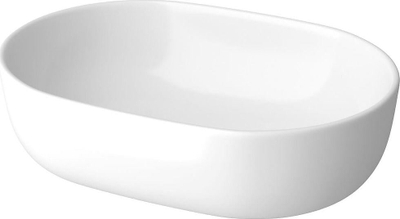 Lavaman mbi banak Cersanit Moduo 50, oval, i bardhë