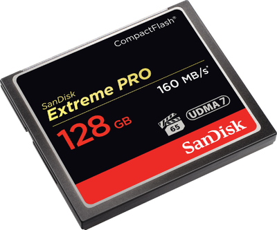 Мемориска картичка SanDisk Extreme Pro CompactFlash, 128GB, 4K, црна