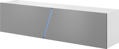 Komodë TV Maelie 160, 160 cm, me LED RGB, gri me t’bardhë
