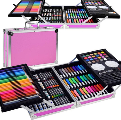 Set pikturimi RO AP0005, 145 pjesë, valixhe portabile, rozë