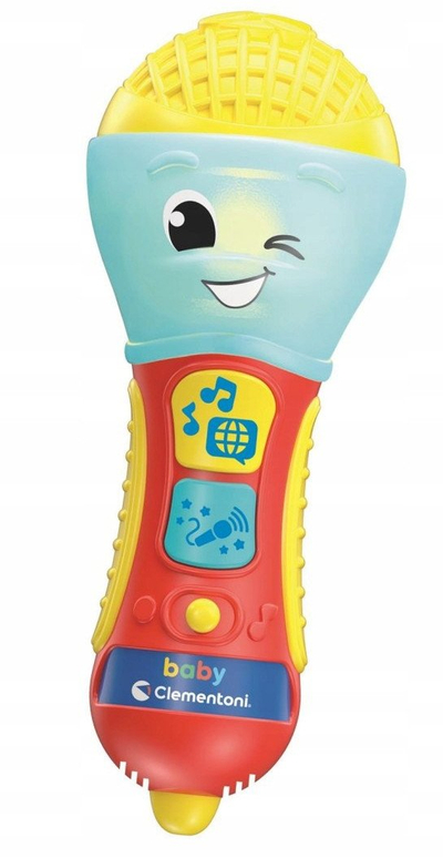 Микрофон играчка Baby Clementoni Talking Microphone, со LED светла, звучни ефекти, шарен