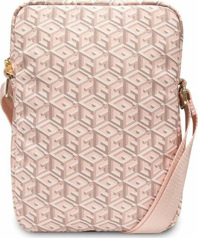 Çantë tableti Guess GCube Stripe, deri 10\", lëkurë eco, rozë
