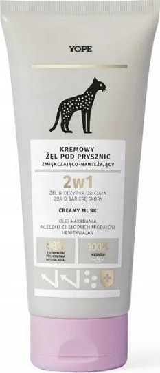 Xhel dushi Yope Creamy Musk, efekt hidratues, 200 ml