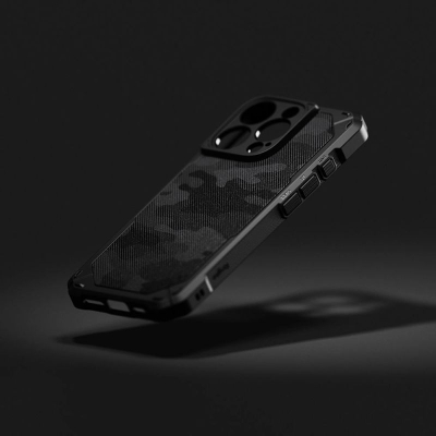Kuti telefoni Ringke Rugged Gear Magnetic MagSafe, për iPhone 16 Pro, TPU, e zezë