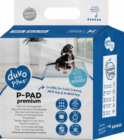 Pelenë trajnimi për qen Duvo+ P-Pad Premium M, 30x45cm, 50 copë