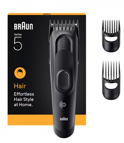 Makineri qethëse Braun Hair Clipper Series 5 HC5530, pa kabllo, për burra, ngjyrë metalike