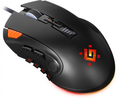 Maus гејминг Defender GM-917 Oversider, оптички 12000 DPI, RGB, црн