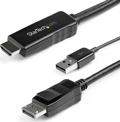Kabllo StarTech HDMI në DisplayPort, 2m, 4K 30Hz, e zezë
