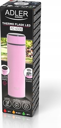Termus Adler AD 4506, 473 ml, ekran LED, rozë