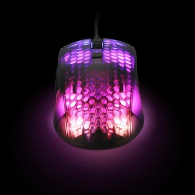 Гејминг глушец Deltaco Gaming DM310, 6200 DPI, 6 копчиња, црн проѕирен