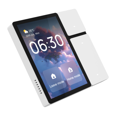 Panel muri smart Avatto T6EP, WiFi, ekran me prekje, i bardhë