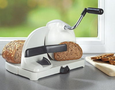 Секач за леб Collapsible Bread Slicer, не’рѓосувачки челик, преклоплив дизајн, бел