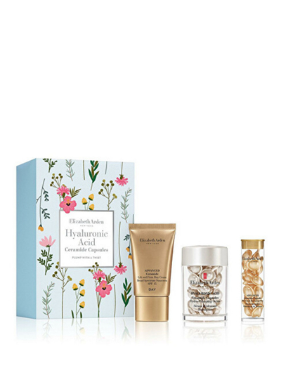 Set Elizabeth Arden - kapsula serum Acid Hyaluronic Ceramide 30 copë + kapsula serum Ceramide 14 copë + krem fytyre SPF 15 Advanced Ceradime 15 ml