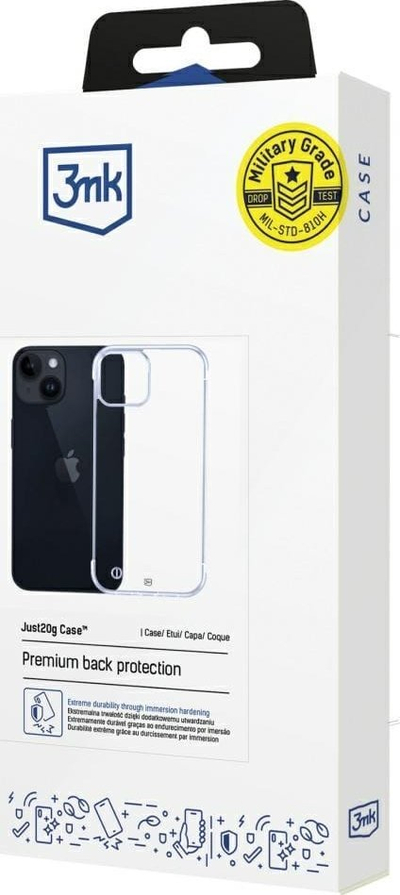 Kllëf telefoni 3MK Just20g për iPhone 13, polikarbonat, transparent