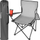 Karrige palosëse për peshkim Gray Fishing Chair 23675, me mbështetëse krahësh, me mbajtëse gote, gri