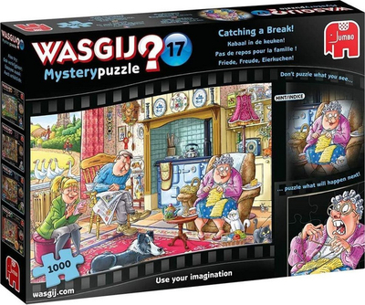 Puzzle Jumbo Wasgij Mystery 17 Catching a Break, 1000 copa, shumëngjyrësh