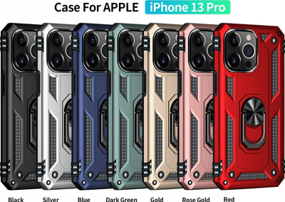 Mbulesë telefoni OEM Military Armor për iPhone 13 Pro Max, mbrojtje e fortë, me pllakë magnetike, e zezë
