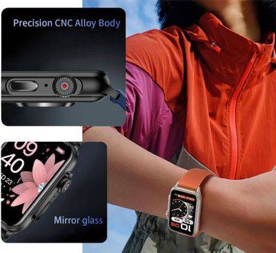 Smartwatch Rubicon SMARUB220, Bluetooth, matje shëndeti, blu e errët, set 2 copë