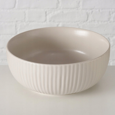 Set tasa dekorativë Boltze Home Ensa, qeramikë, rrumbullakë, gri e çelët