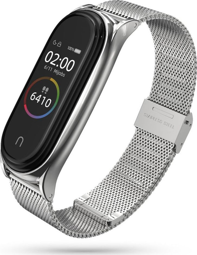 Rrip për orë Tech-Protect Milanese për Mi Smart Band 5, i argjendtë