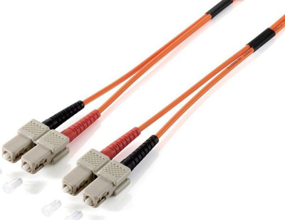 Kabllo Equip Fiber Optic Patchcord SC - SC, Duplex OS2, 1m, portokalli