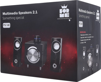 Altoparlantë PC Forme FS-140, sistem 2.1, me subwoofer aktiv, i zi