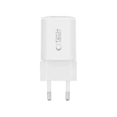 Полнач за мрежа Tech-Protect NCM33W, 33W, 2 порти PD QC3.0, бел