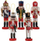 Set për zbukurim peme Nutcracker, 5 copë, dru, shumëngjyrësh