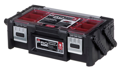 Kuti veglash Keter Tool Box 237006, 18 ndarje, kapak transparent, gri