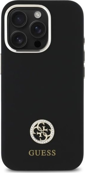 Kapak telefoni Guess GUHCP16LM4DGPK, për iPhone 16 Pro 6.3", silikoni, i zi