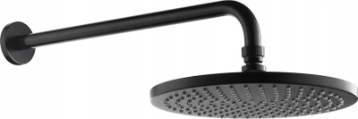 Set dushi i fshehtë Omnires SYSY18BL, dush fikse rain, dush dore, i zi mat
